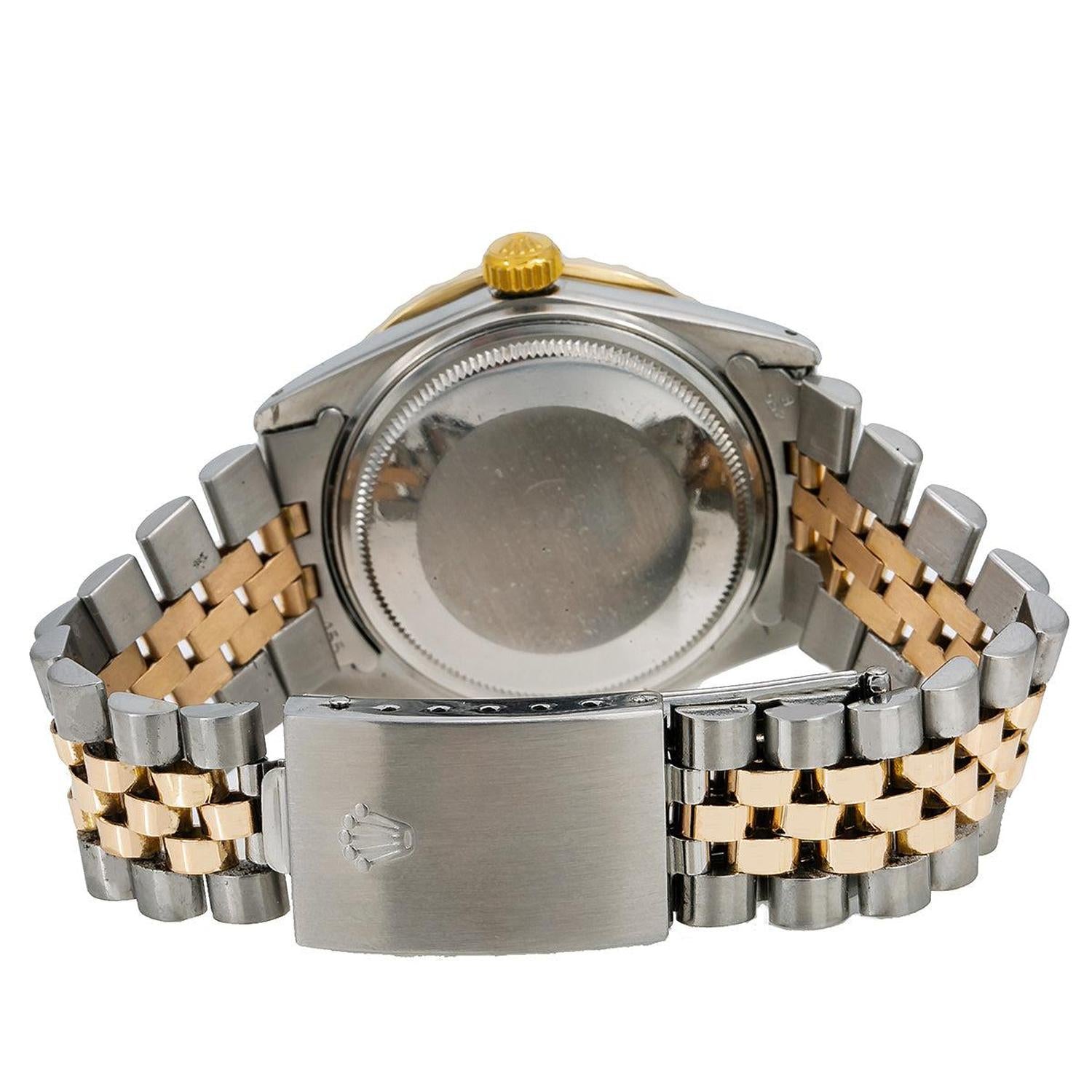 Rolex Datejust 36MM 16013 Mother of Pearl Roman Diamond Dial Diamond Bezel Two Tone Yellow Gold Jubilee Bracelet 3.75ct