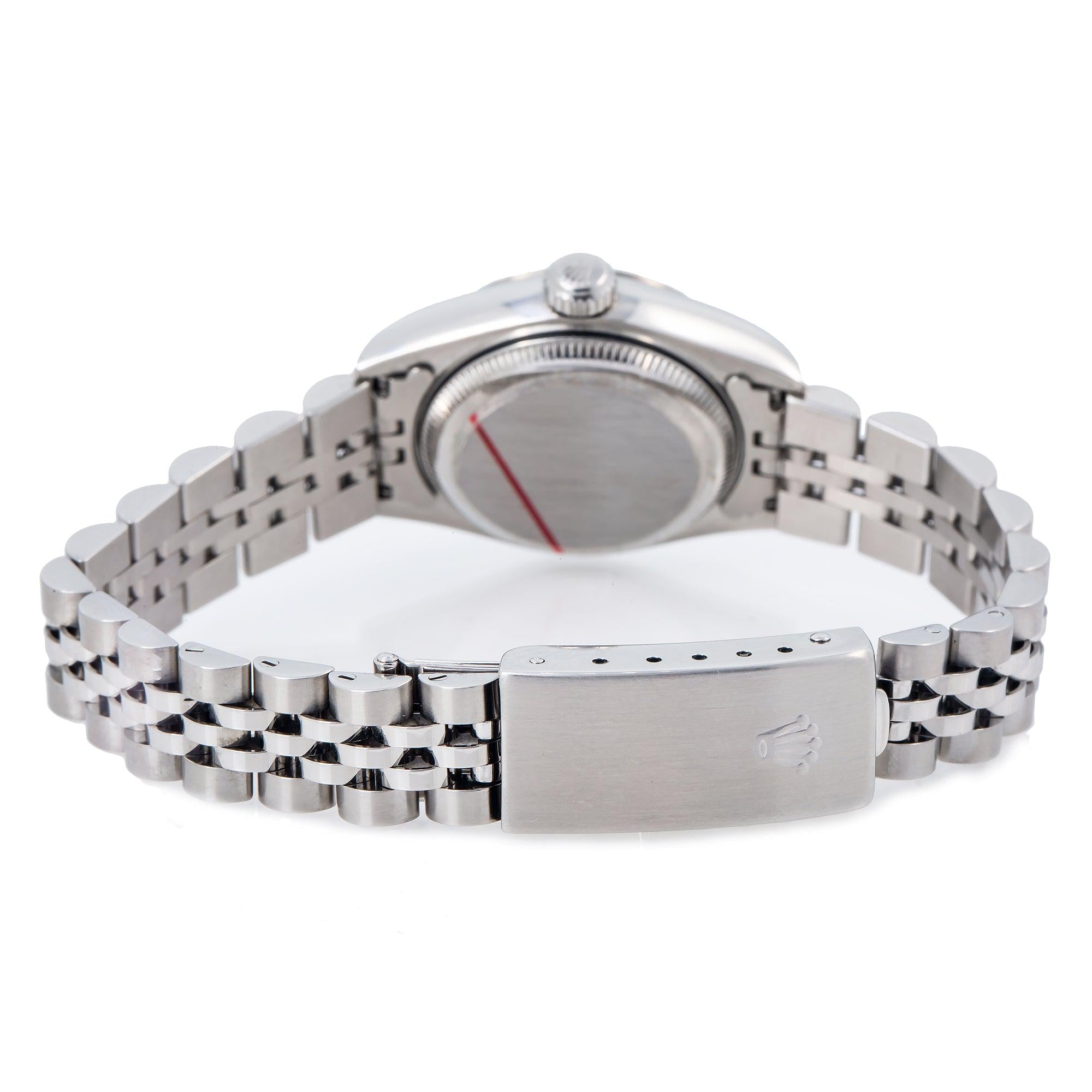 Rolex Datejust 26MM 69174 Blue Diamond Dial Fluted Bezel Stainless Steel Jubilee Bracelet