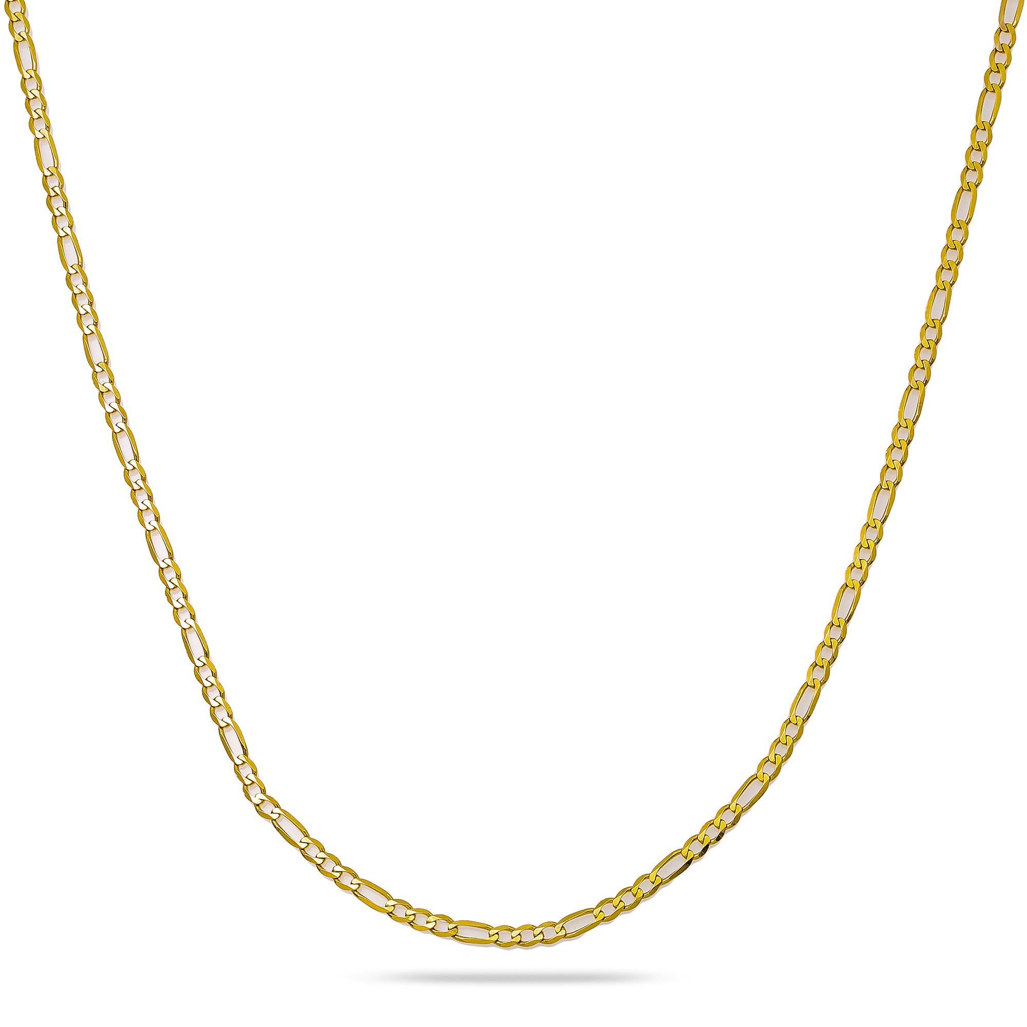 14K YELLOW GOLD 3MM FIGARO CHAIN