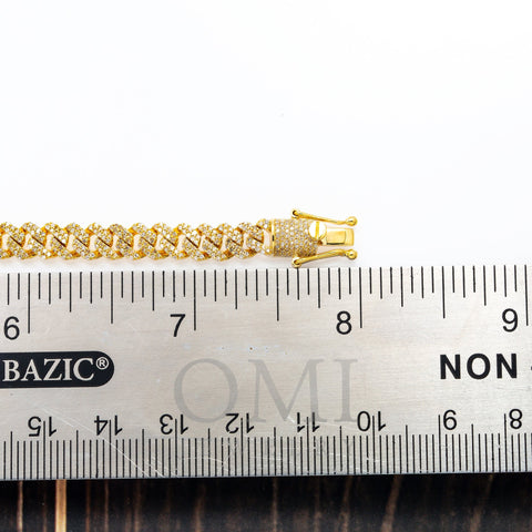 10K GOLD MIAMI CUBAN LINK 6MM BRACELET WITH DIAMONDS 2.35 CT