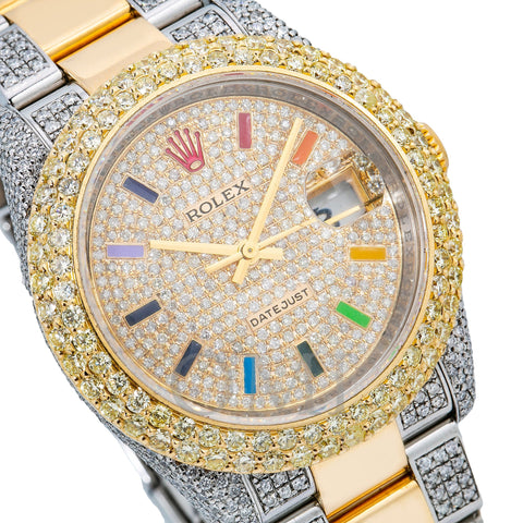 Rolex Datejust 116203 36MM Champagne Diamond Dial With Two Tone Bracelet