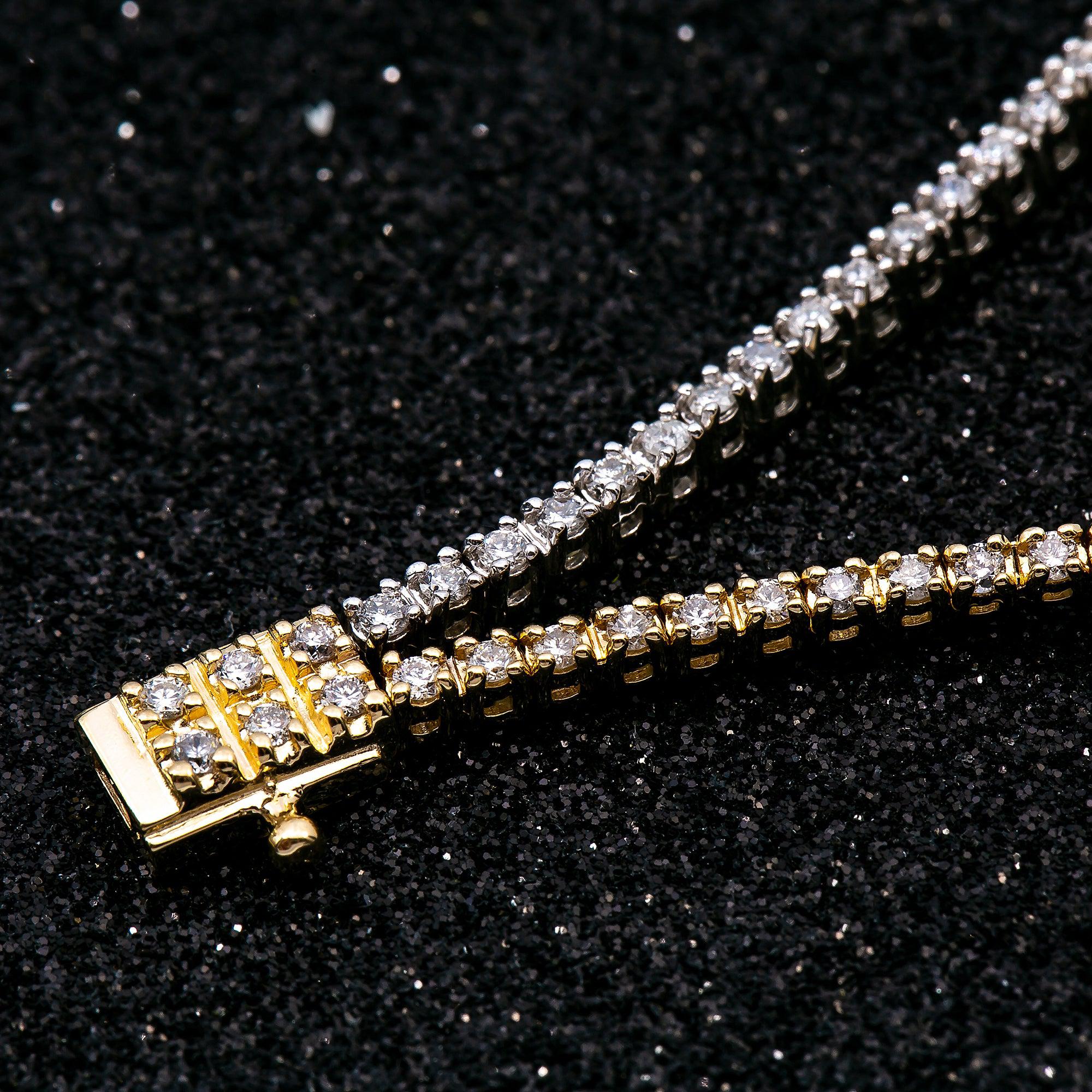 14K YELLOW/WHITE GOLD LADIES BRACELET WITH 2.20 CT DIAMONDS