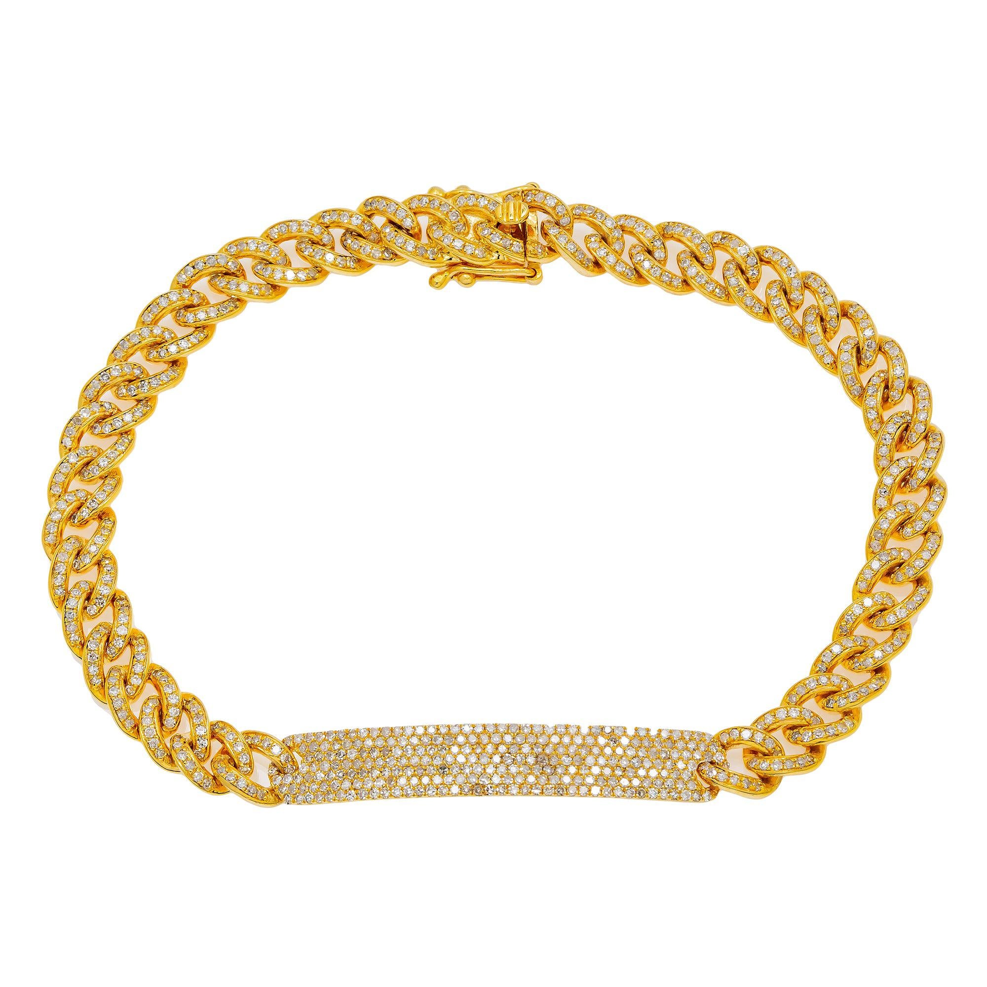 6MM MIAMI CUBAN BRACELET 2.15 CT WITH DIAMONDS