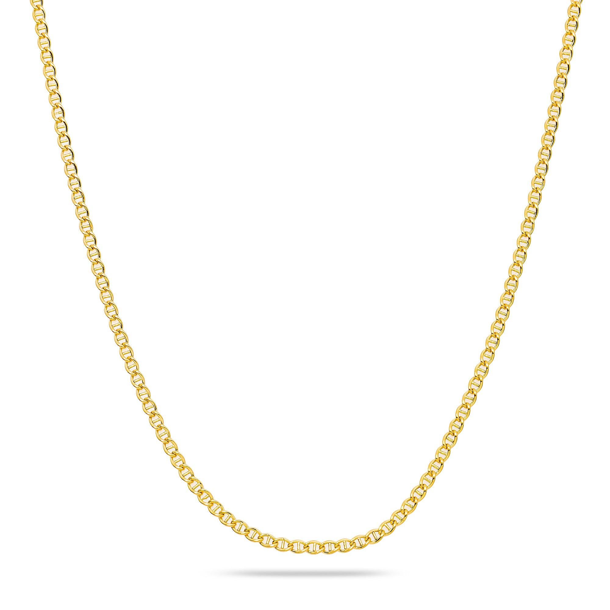 14k Yellow Gold 3mm Fancy Chain Available In Sizes 18"-26"