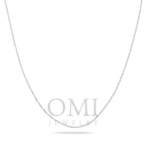 14k White Gold 2mm Fancy Chain Box Available In Sizes 18