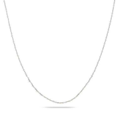14k White Gold 2mm Fancy Chain Box Available In Sizes 18"-26"