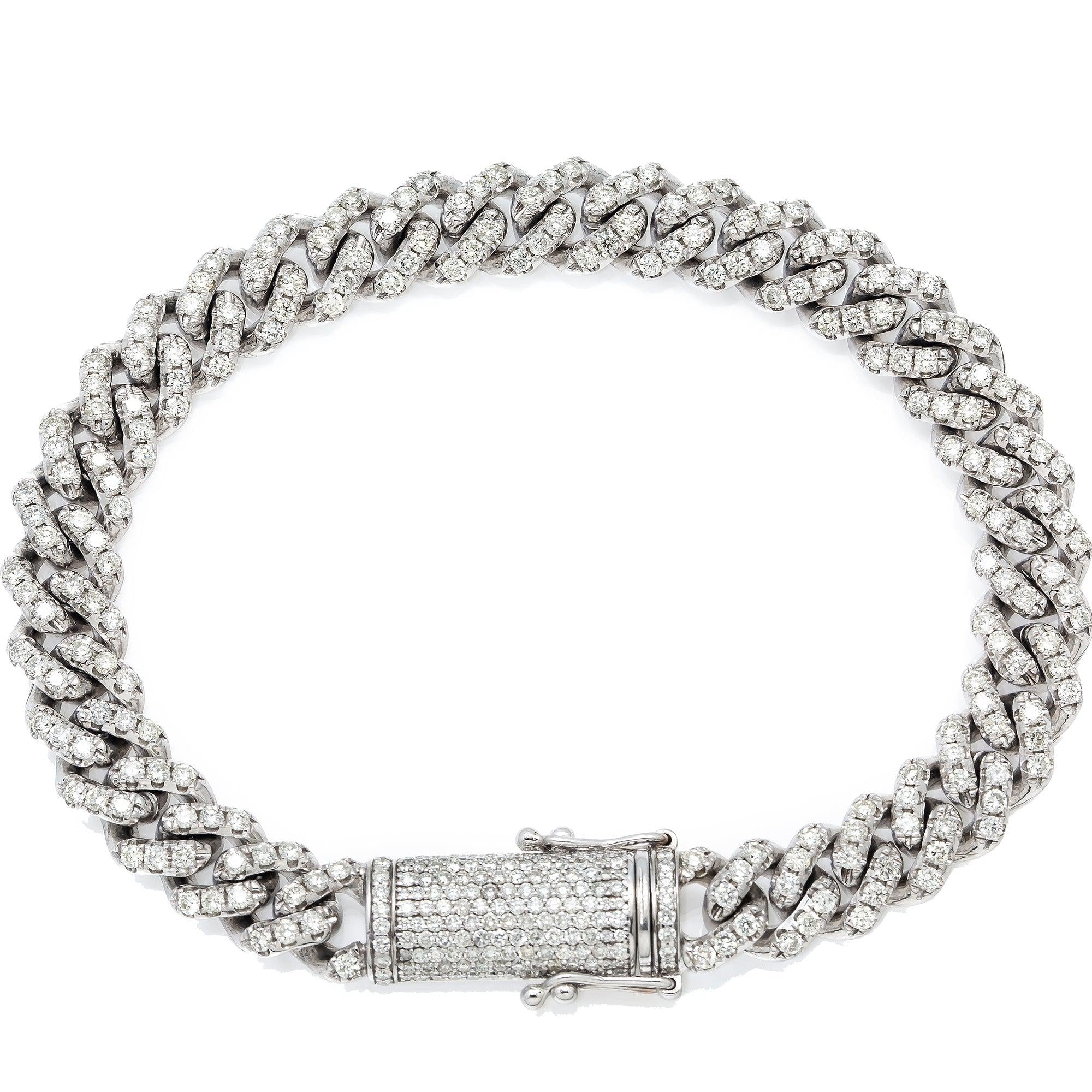 9MM MIAMI CUBAN BRACELET WITH DIAMONDS