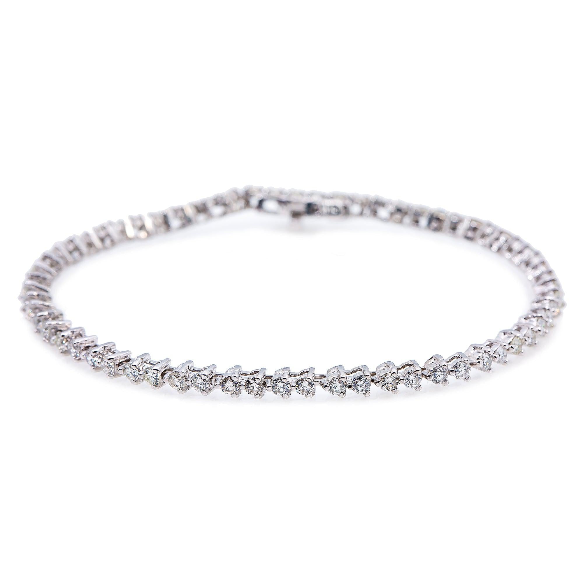 14K WHITE GOLD LADIES BRACELET WITH 2.7 CT DIAMONDS