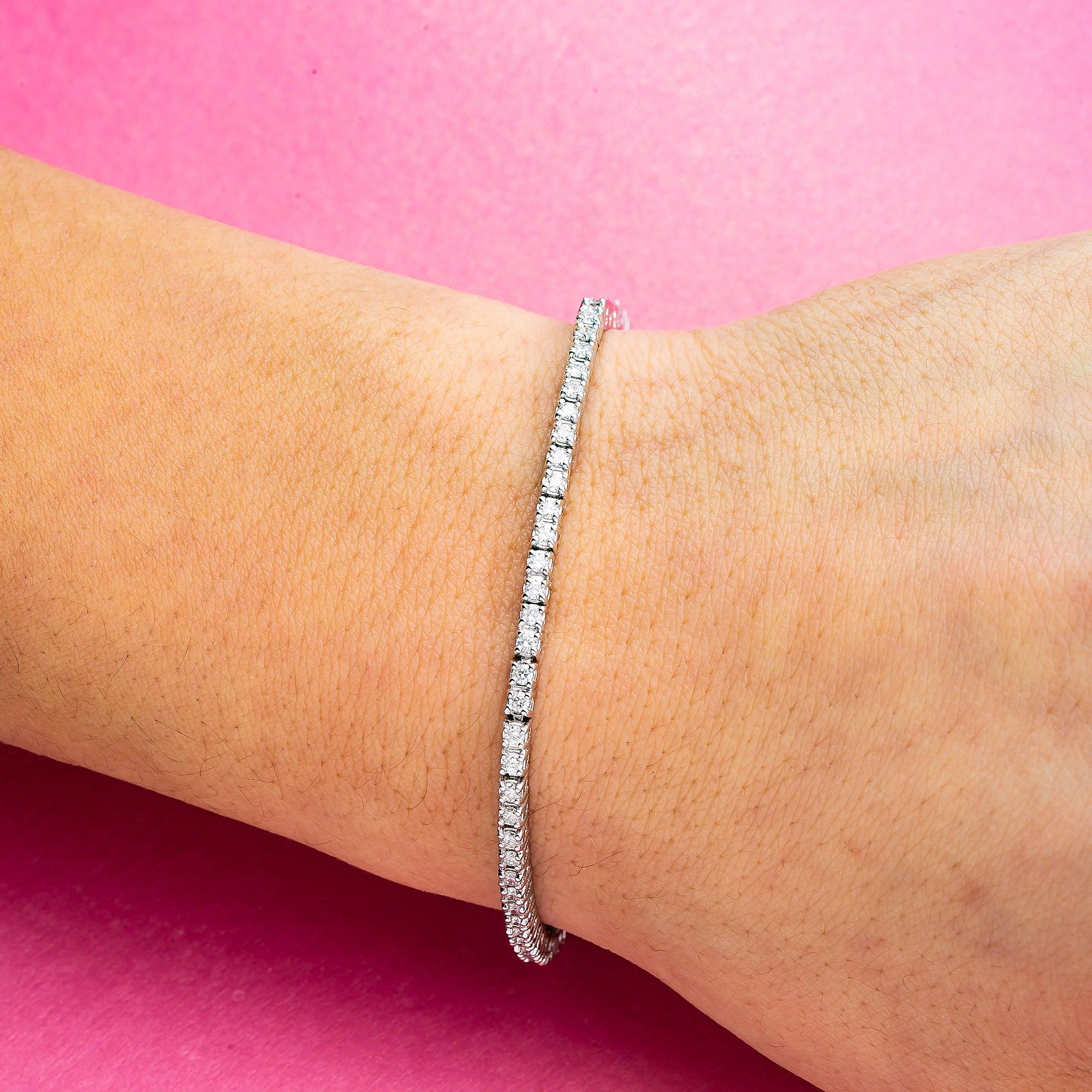 14K WHITE GOLD LADIES BRACELET WITH 1.7 CT DIAMONDS