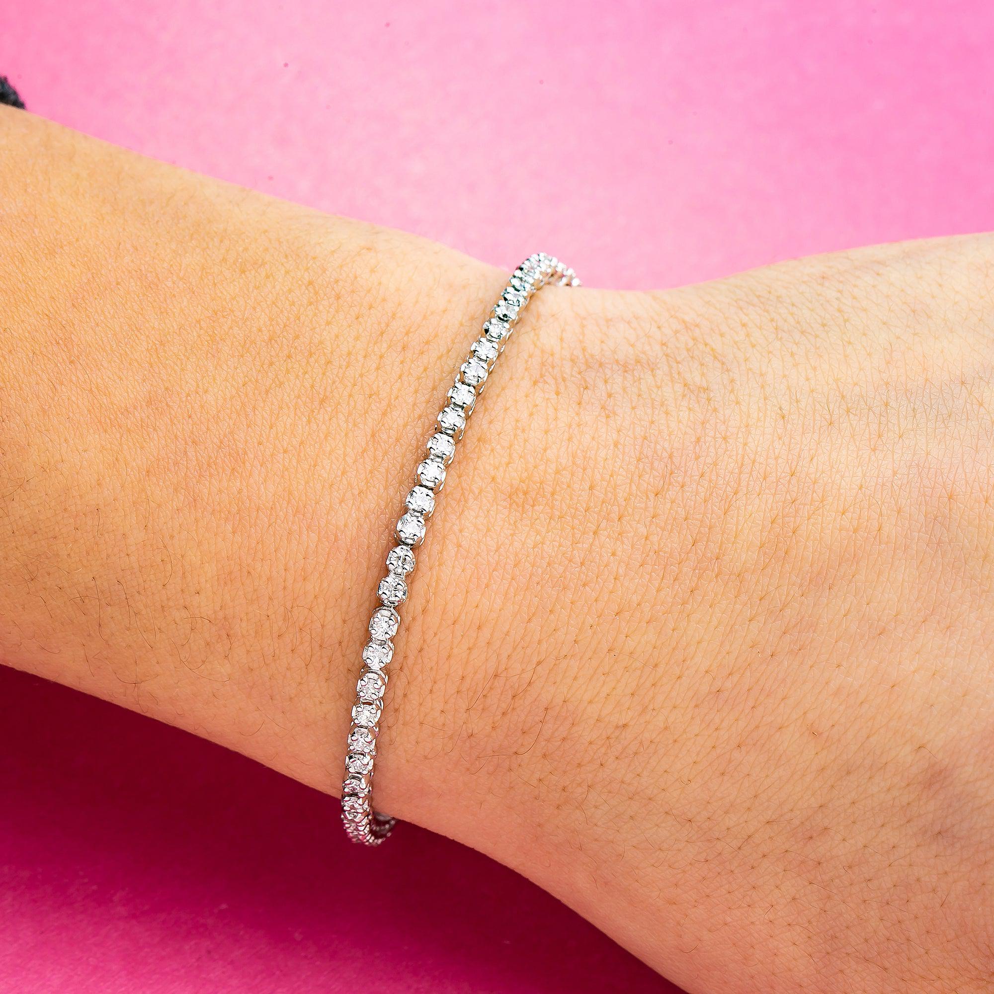 14K WHITE GOLD LADIES BRACELET WITH 1.75 CT DIAMONDS