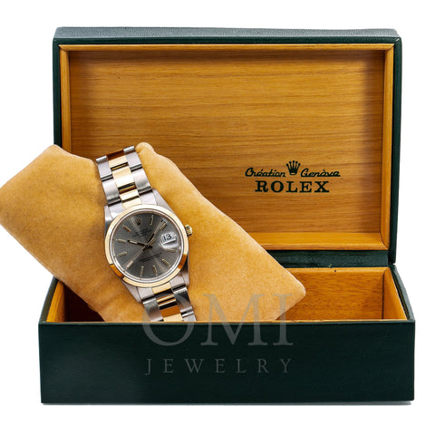 Rolex Oyster Perpetual Date 15203 34MM Silver Dial With Two Tone Oyster Bracelet