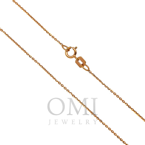 14k Rose Gold 1mm Box Chain Available In Sizes 18