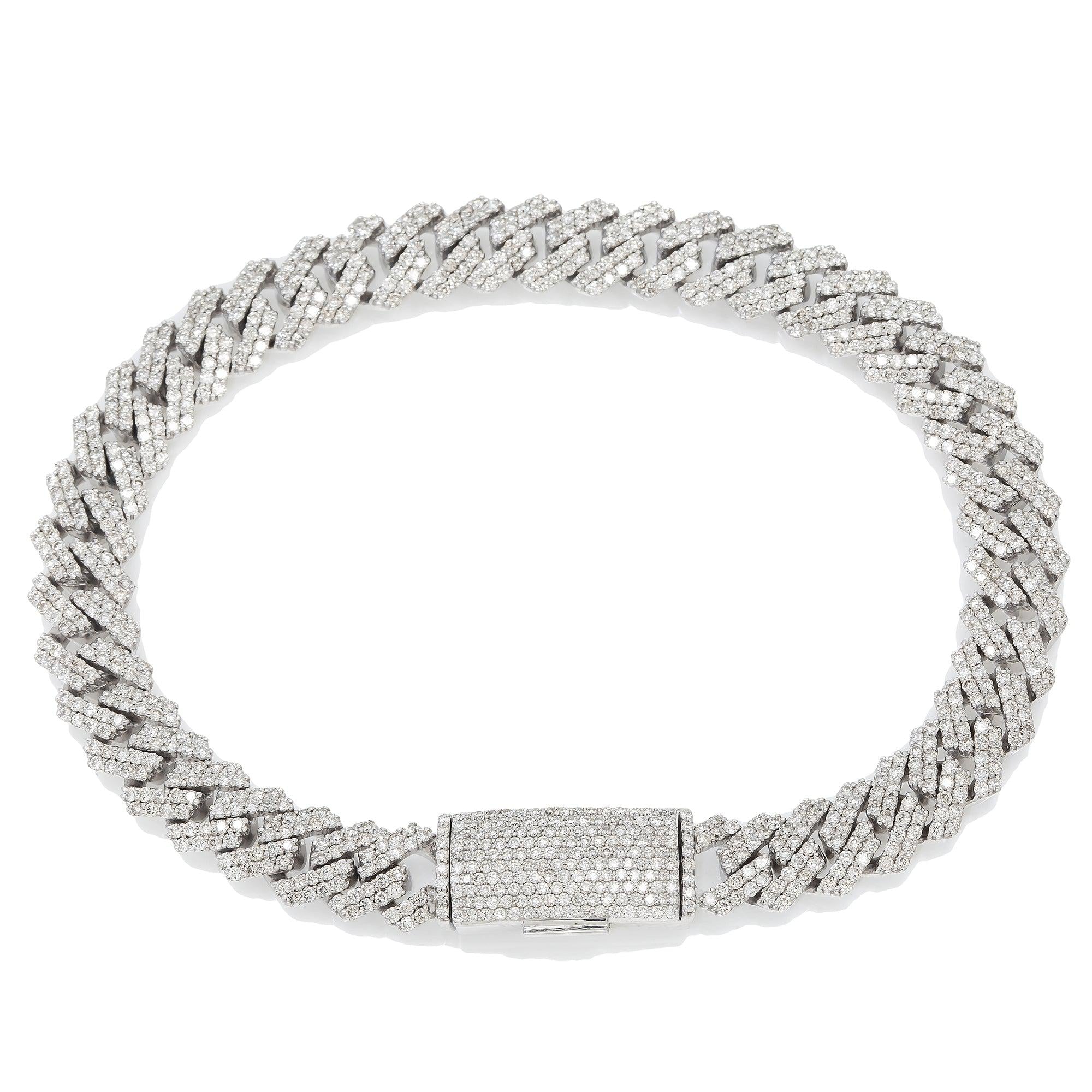 8MM CUBAN LINK BRACELET WITH DIAMONDS