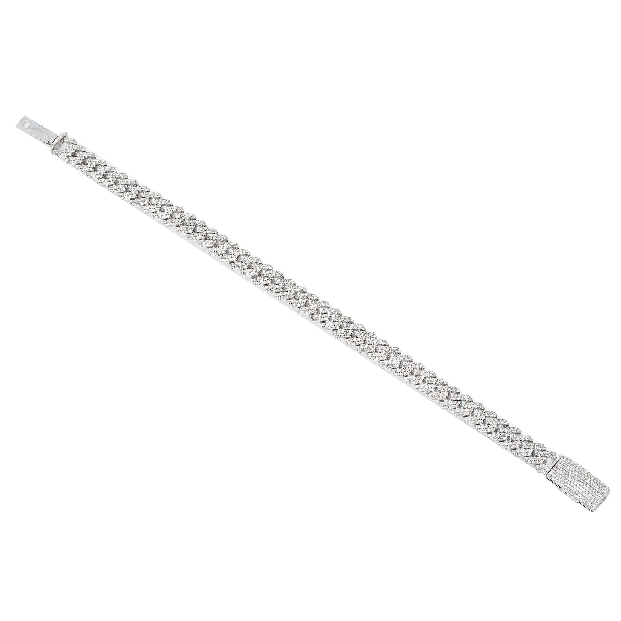 8MM CUBAN LINK BRACELET WITH DIAMONDS