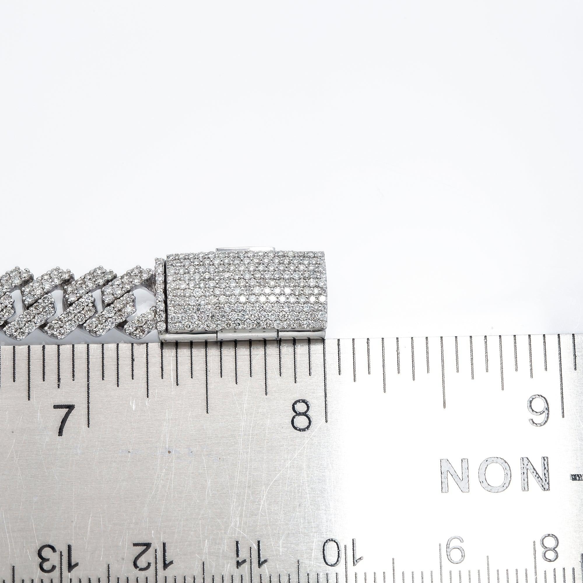 8MM CUBAN LINK BRACELET WITH DIAMONDS