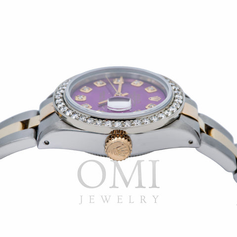 Rolex Lady Datejust 6917 26MM Purple Diamond Dial With 0.90 CT Diamonds
