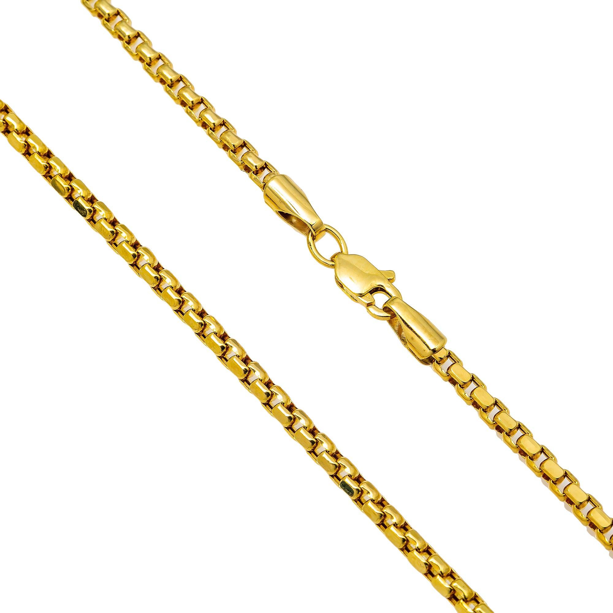 10K YELLOW GOLD 1.5MM HOLLOW BOX CHAIN