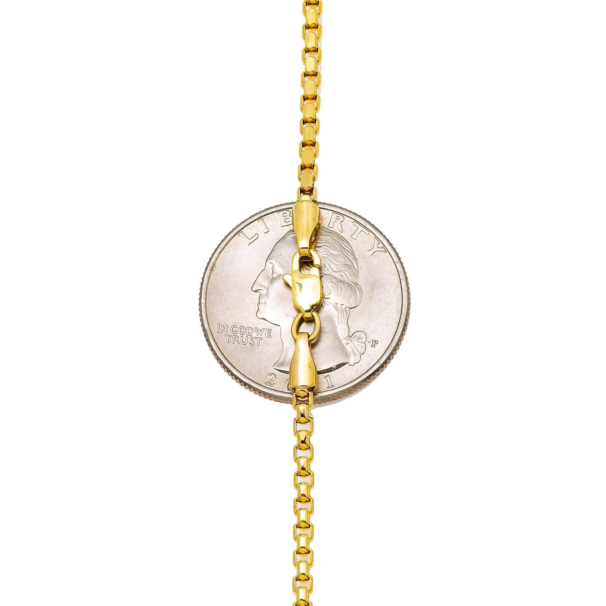 10K YELLOW GOLD 1.5MM HOLLOW BOX CHAIN