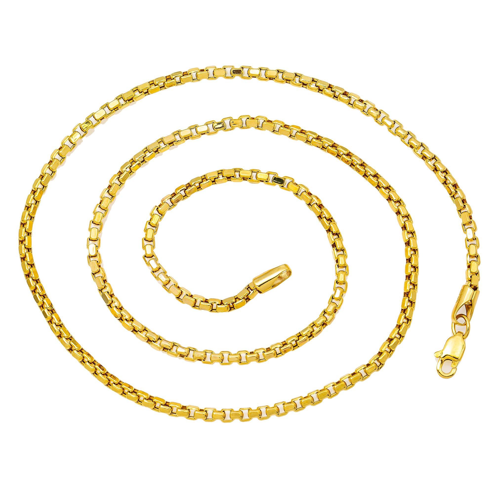 10K YELLOW GOLD 1.5MM HOLLOW BOX CHAIN