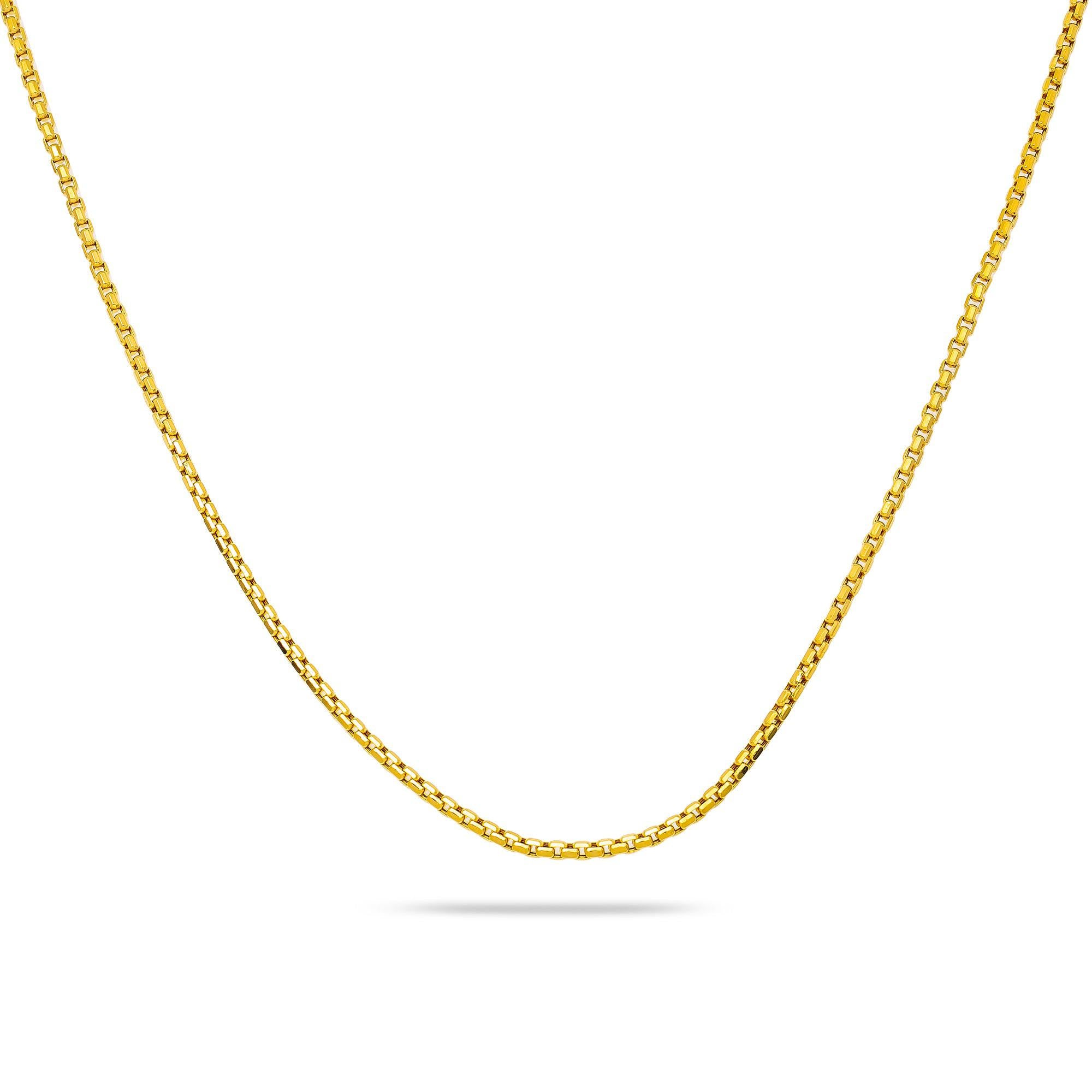 10k Yellow Gold 2.3mm Hollow Box Chain Available In Sizes 18"-28"