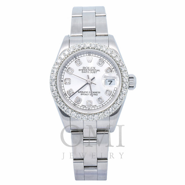 Rolex Datejust26MM White Diamond Dial With Stainless Steel Oyster Bracelet