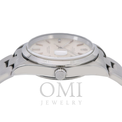 Rolex Oyster Perpetual Date 34MM Silver Dial With Stainless Steel Oyster Bracelet