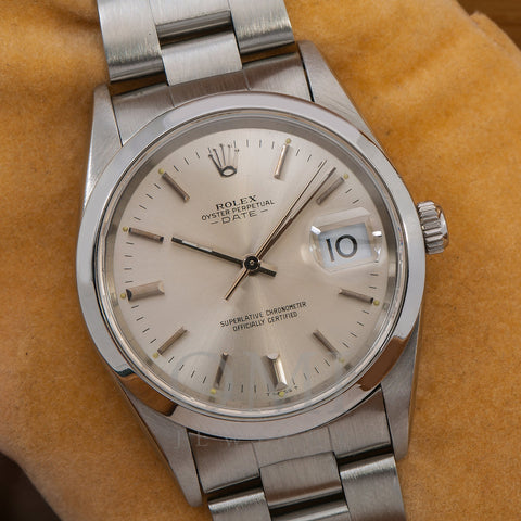 Rolex Oyster Perpetual Date 34MM Silver Dial With Stainless Steel Oyster Bracelet
