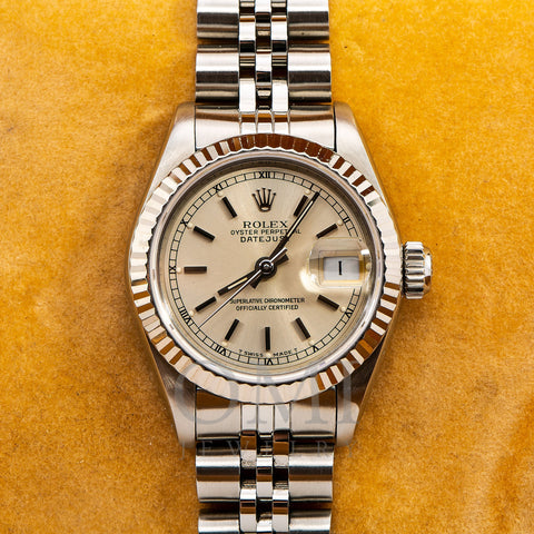 Rolex Lady-Datejust 69174 26MM Silver Dial With Stainless Steel Jubilee Bracelet