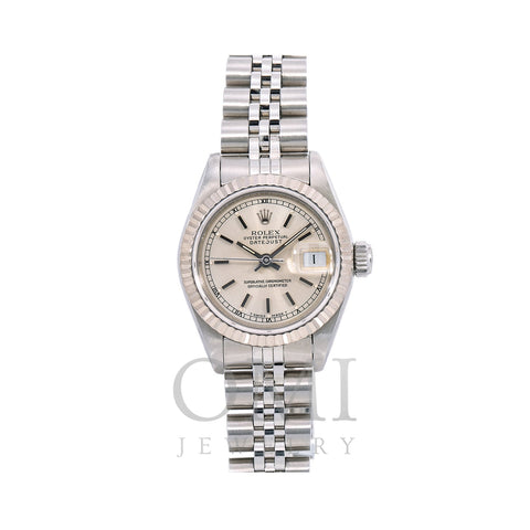 Rolex Lady-Datejust 69174 26MM Silver Dial With Stainless Steel Jubilee Bracelet