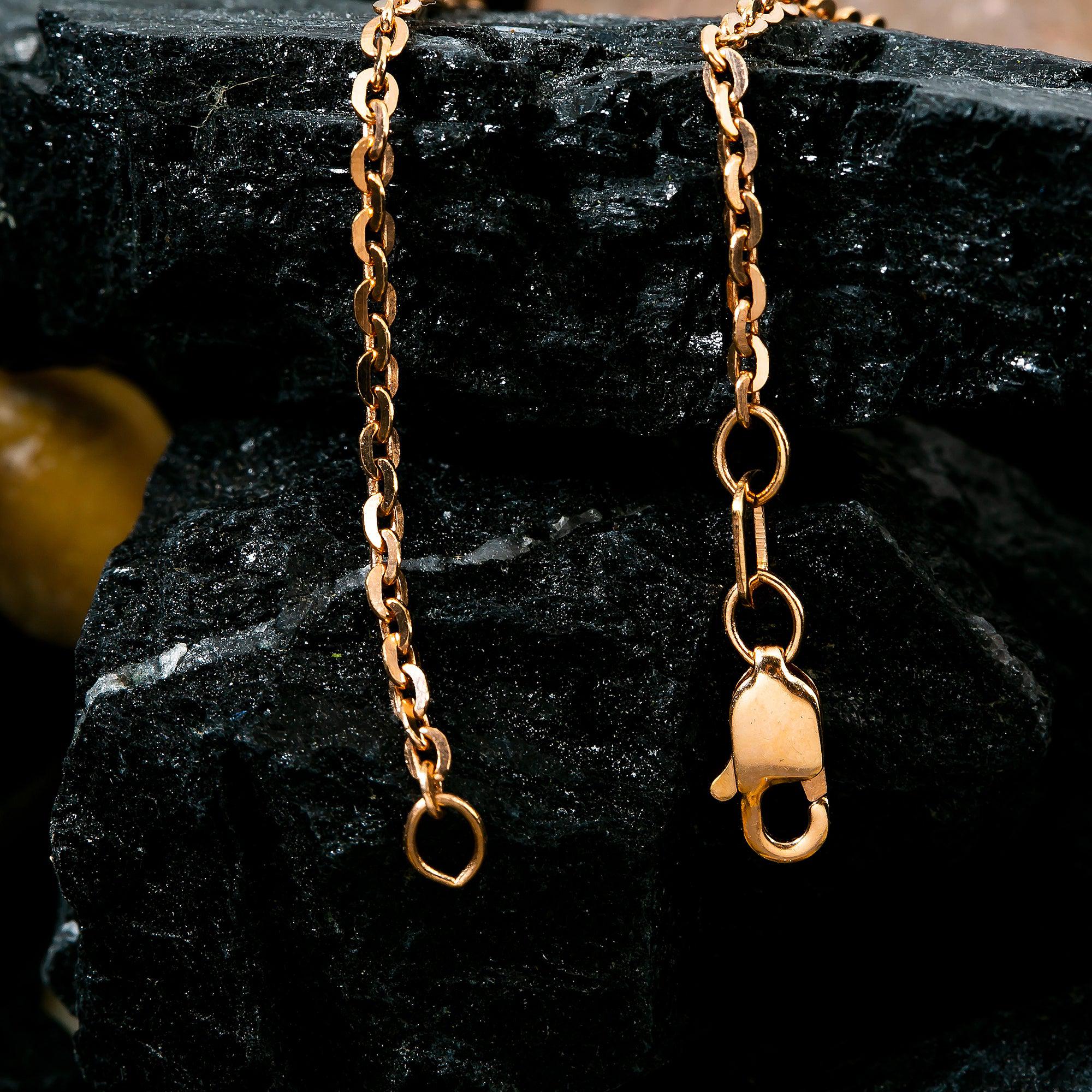 14k Rose Gold 2mm Fancy Chain Available In Sizes 18"-26"