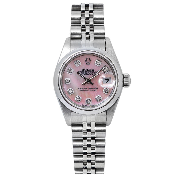 Rolex Datejust 26MM 6916 Pink Mother of Pearl Diamond Dial Smooth