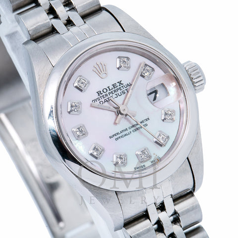 Rolex Datejust 26MM Pink Diamond Dial With Stainless Steel Bracelet