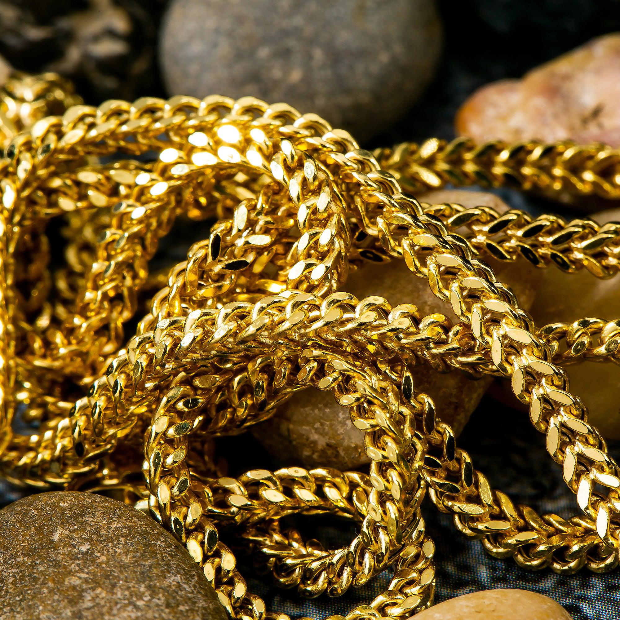 10k Yellow Gold 2.35mm Hollow Box Franco Chain Available In Sizes 18"-26"