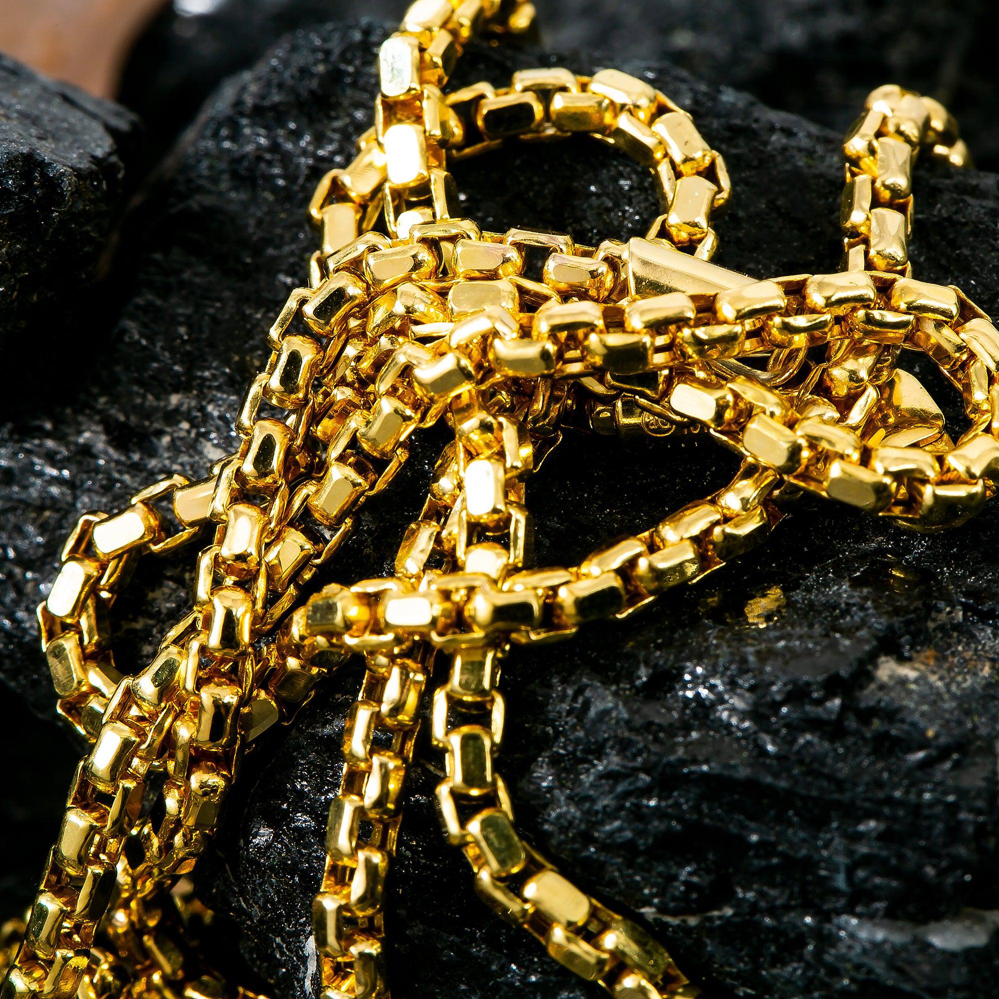 10K YELLOW GOLD 1.5MM HOLLOW BOX CHAIN