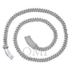 14K WHITE GOLD 20" | 8MM  CUBAN CHAIN WITH 17.86 CT DIAMONDS