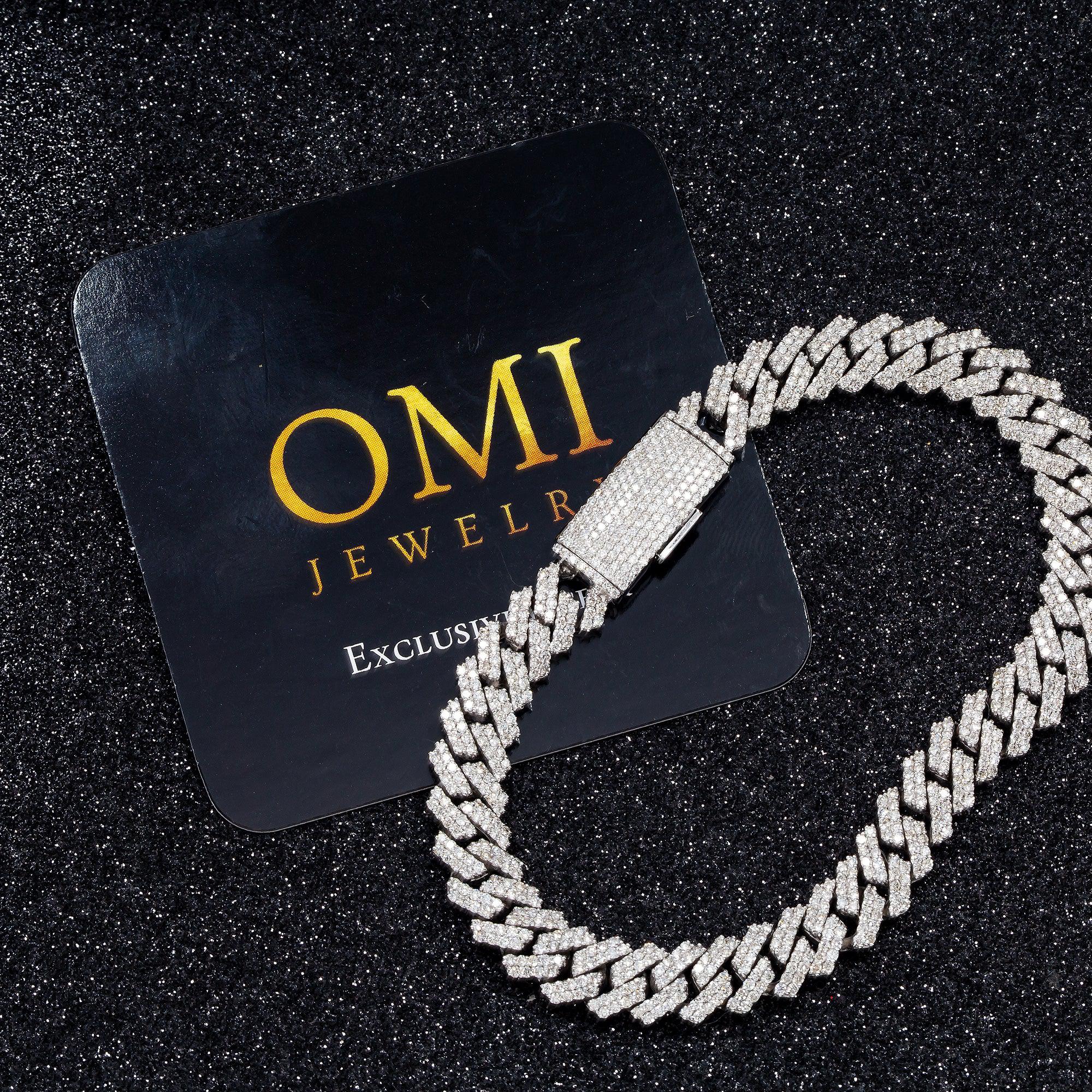 8MM CUBAN LINK BRACELET WITH DIAMONDS
