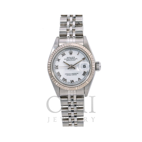 Rolex Lady-Datejust 69174 26MM White Dial With Stainless Steel Jubilee Bracelet