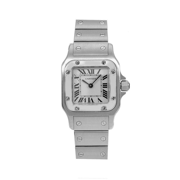 Cartier Santos Galb e W20056D6 24MM White Dial With Stainless