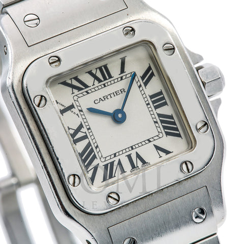 Cartier Santos Galbée W20056D6 24MM White Dial With Stainless Steel Bracelet