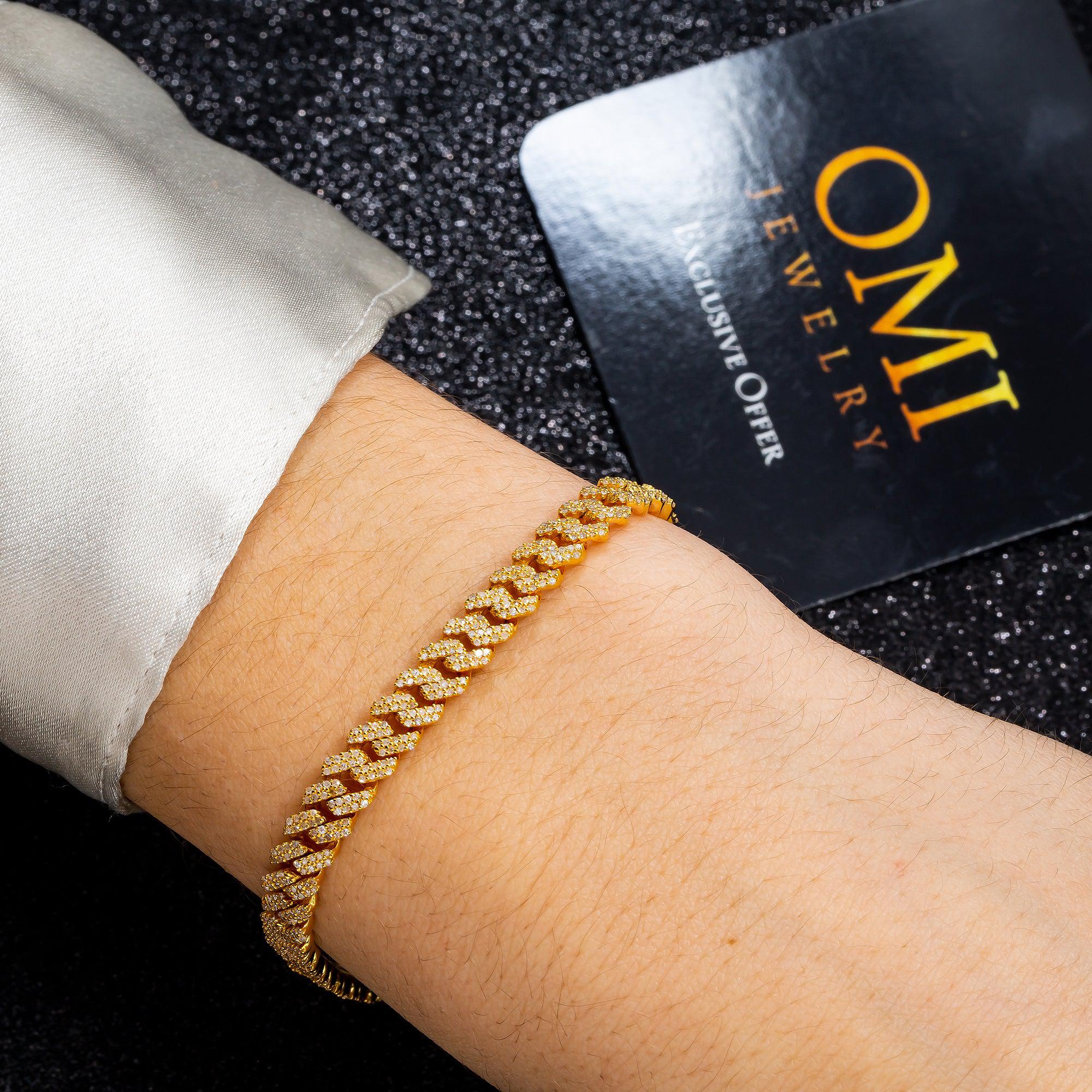 10K GOLD MIAMI CUBAN LINK 6MM BRACELET WITH DIAMONDS 2.35 CT