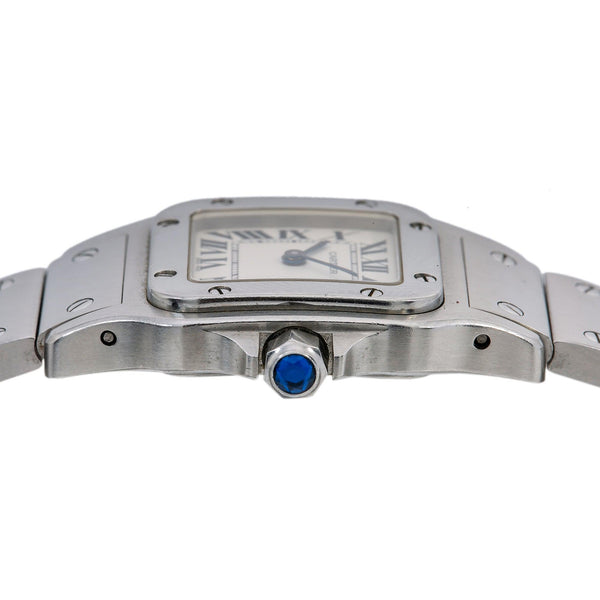 Cartier Santos Galb e W20056D6 24MM White Dial With Stainless