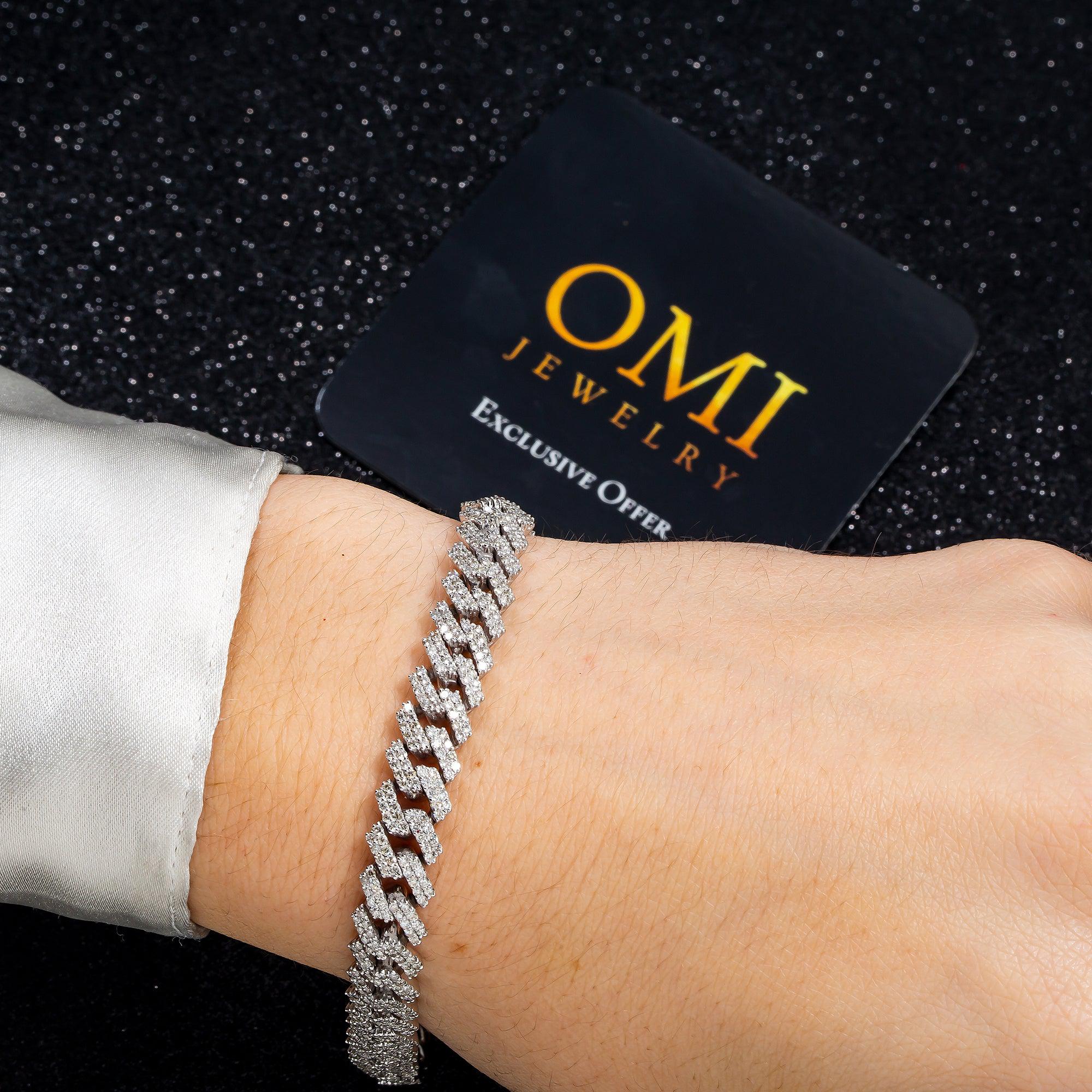 8MM CUBAN LINK BRACELET WITH DIAMONDS