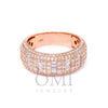 14K ROSE GOLD RING WITH 2.03 CT BAGUETTE DIAMONDS