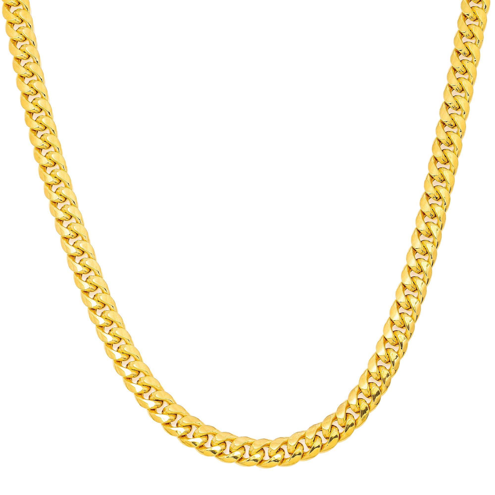 10k Yellow Gold 6mm Hollow Cuban Link Available In Sizes 18"-26"