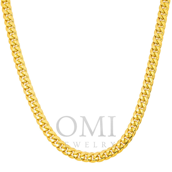 10k Yellow Gold 6mm Hollow Cuban Link Available In Sizes 18