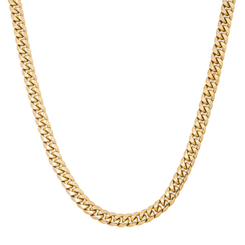 10k Yellow Gold 6mm Hollow Cuban Link Available In Sizes 18