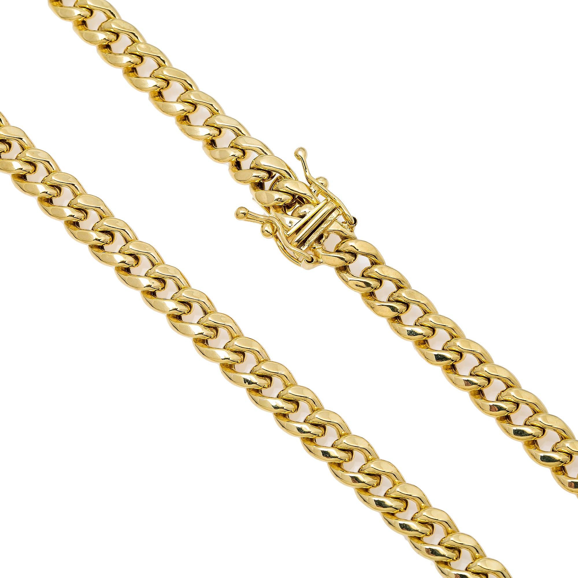 10k Yellow Gold 5mm Hollow Cuban Link Available In Sizes 18"-26"