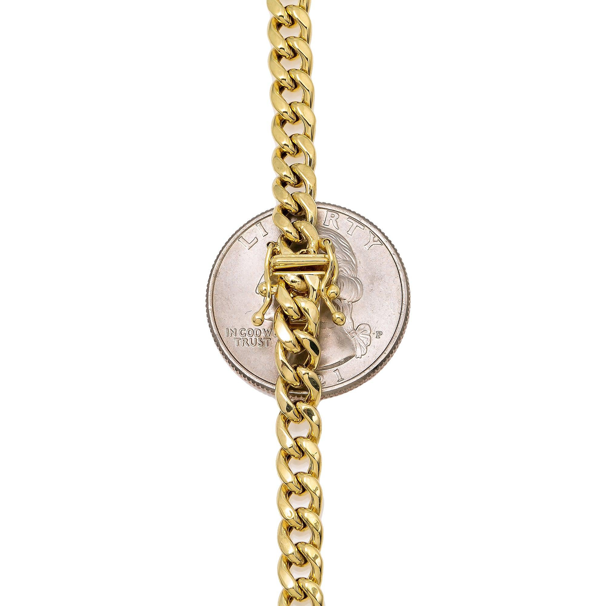 10k Yellow Gold 5mm Hollow Cuban Link Available In Sizes 18"-26"