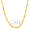 10k Yellow Gold 4mm Hollow Cuban Link Available In Sizes 18"-26"
