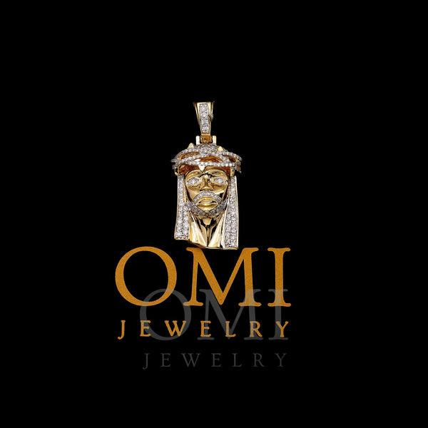 10K YELLOW NUMBER 3 PENDANT WITH 0.85 CT DIAMONDS - OMI Jewelry